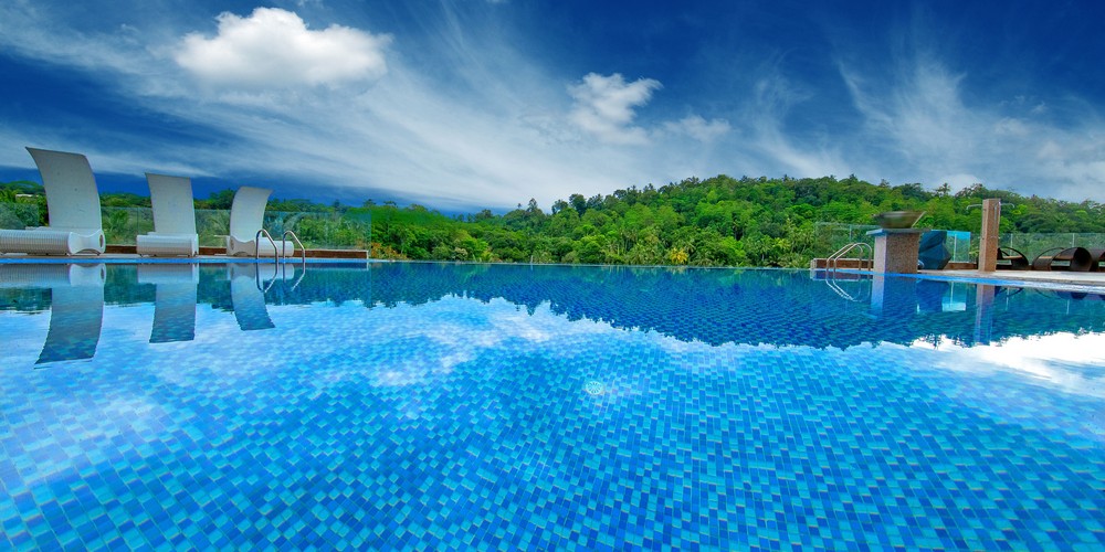 Swimming pool with a scenic view